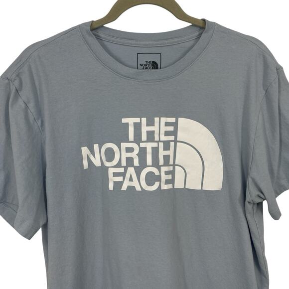 The North Face Half Dome Short Sleeve T-Shirt Men size Large Light Blue Crew - Picture 1 of 7